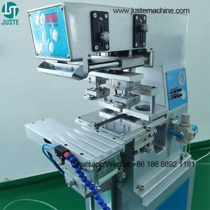 Siliconen padprintmachine, 2-kleuren inktcup-padprinter met bevestigingsinrichting.