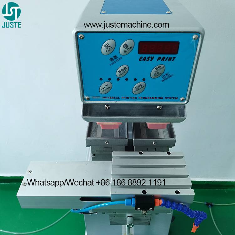hard hat pad printing machine 2 Color Ink Tray Pad Printer with Control Panel