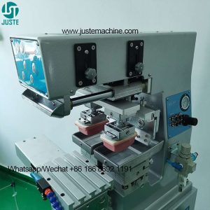 open ink well pad printing machine 2 Color Ink Tray Pad Printer with Fixture