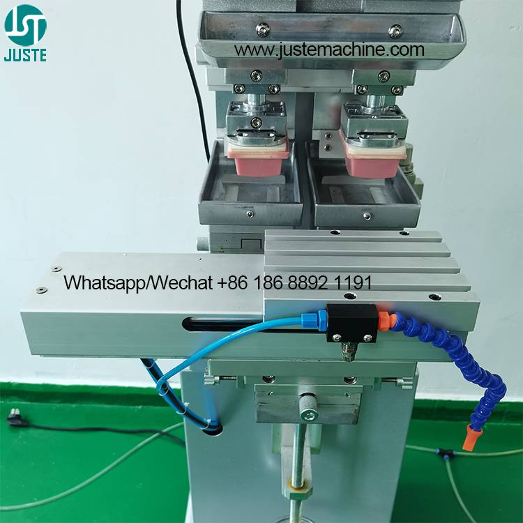 cylinder pad printing machine 2 Color Ink Tray Pad Printer with Printing Head