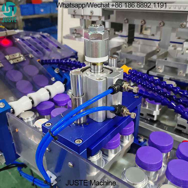 Stampante automatica a 4 colori per tappi con cilindro di pressione Macchina per stampa a tampone computerizzata, stampante automatica a 4 colori con cilindro di pressione