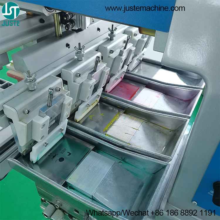 Mesin Cetak Pad Gincu Pencetak Pad Penghantar 4 Warna dengan Dulang Dakwat