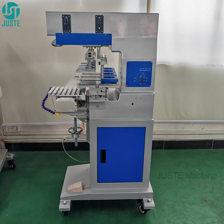 Clothes Pad Printing Machine 4 Color Ink Cup Servo Shuttle Pad Printer Left Side
