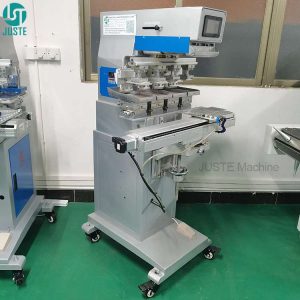 Golf Ball Pad Printing Machine 4 Color Ink Tray Servo Shuttle Pad Printer Left Side