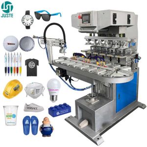 Druckmaschine für Hundenapf-Pads, 6-Farben-Förderband-Tintenbecher-Tampondrucker
