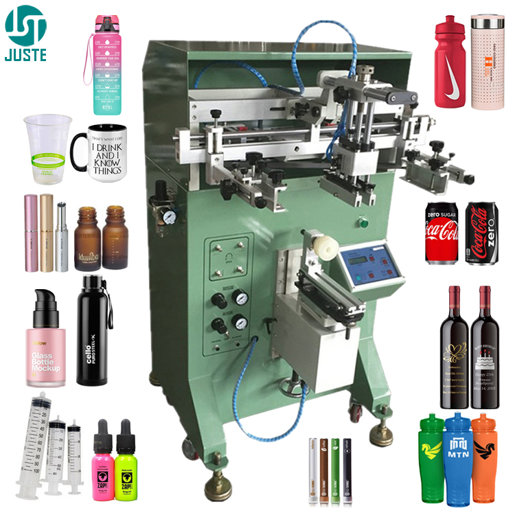 Cup Silk Screen Printing Machine Plastic Round Glass Bottle Rotary  Cylindrical Color Print Machines Shenzhen Juste Machine Co., Ltd. Pad  Printers, Screen Printing Machines