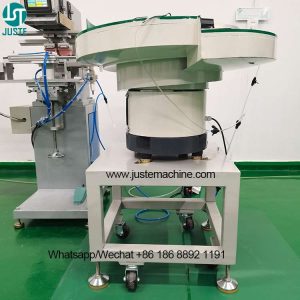 Plastic Bottle Cap Pad Printer Full Auto Pad Printing Machine with Auto Vibrating Feeder