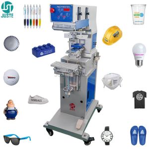 Semi-automatische 1-kleuren inktcup-tampondrukmachine voor flessendoppen