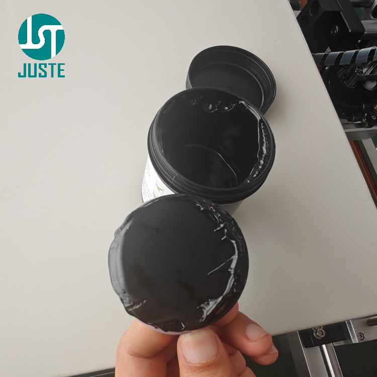 UV ink application on ovoid thermal flask using screen printing machine