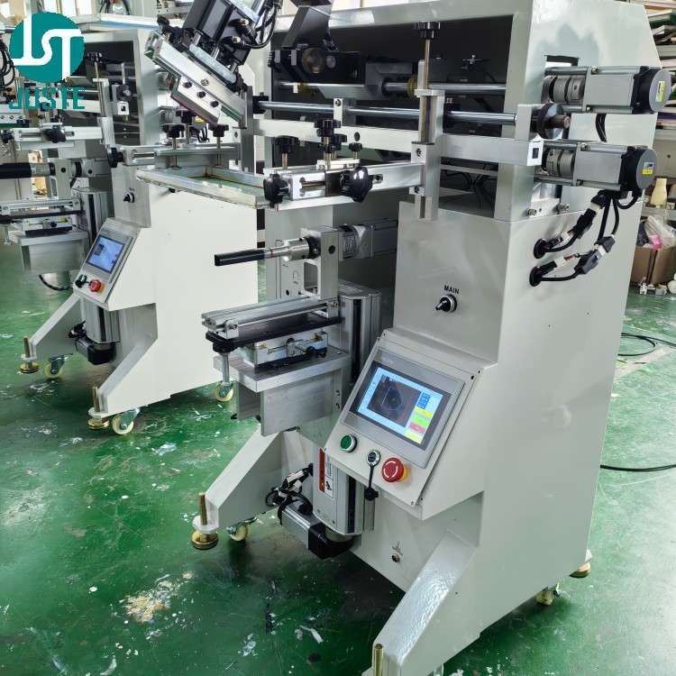 complete-semi-automatic-glass-bottle-screen-printing-machine