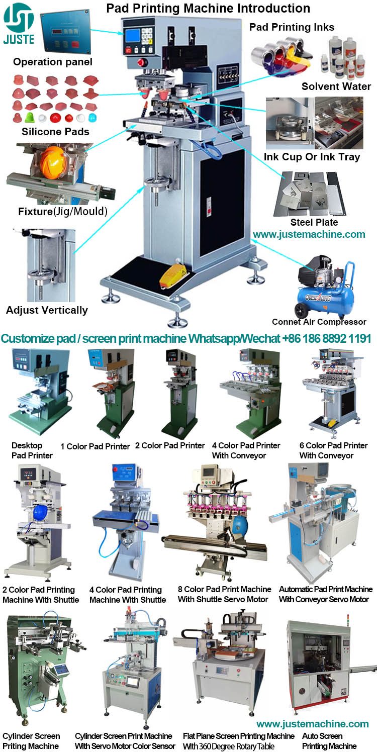 2 Color Pad Printers Tampo Pad Printing Machines With Shuttle - Shenzhen  Juste Machine Co., Ltd. - Pad Printers, Screen Printing Machines